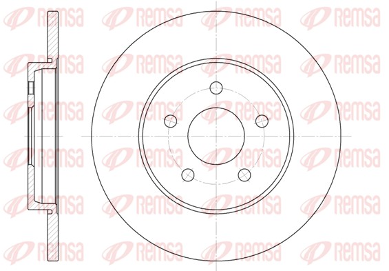 Диск гальмівний FORD MONDEO III ЛІФТБЕК (B4Y) 2.0 2000.10-2007.09 REMSA (6661.00) Remsa фото 2