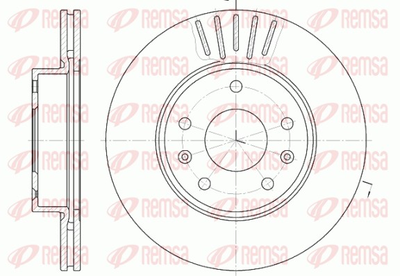 Диск гальмівний OPEL ZAFIRA A МІНІВЕН (T98) 1.8 1999.04-2005.06 REMSA (6670.10) Remsa фото 2