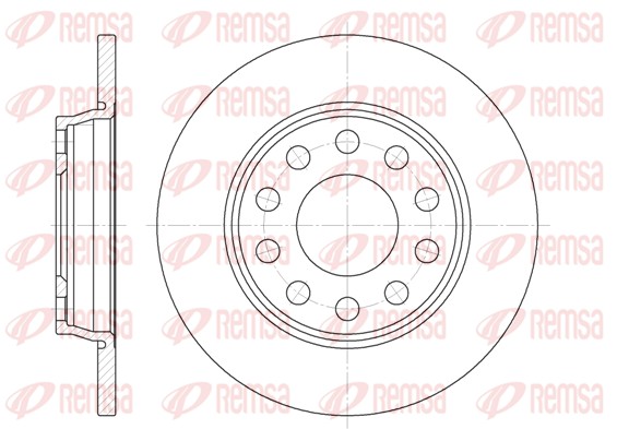 Диск гальмівний AUDI A4 B6 (8E2) 2.0 2000.11-2005.12 REMSA (6731.00) Remsa фото 2