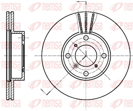 Диск гальмівний SUZUKI LIANA (ER, RH_) 1.6 2001.10- REMSA (6950.10) Remsa фото 2