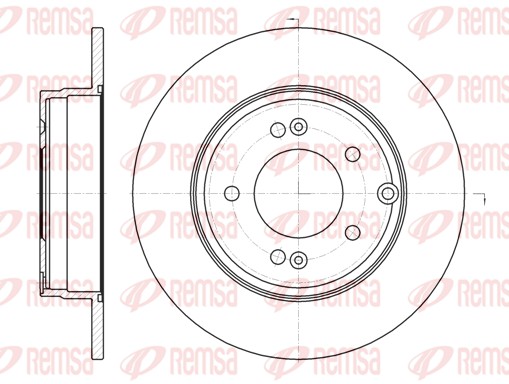 Диск гальмівний HYUNDAI SONATA V (NF) 2.0 2004.08-2014.11 REMSA (6989.00) Remsa фото 2