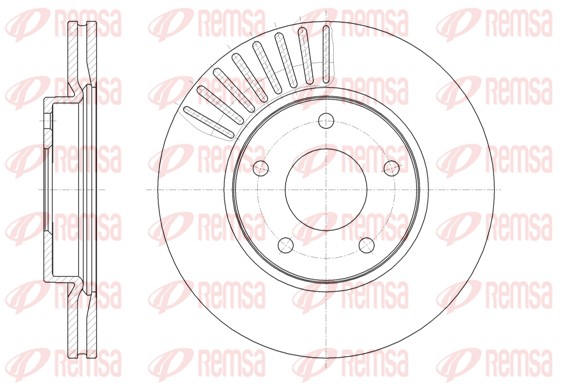 Диск гальмівний NISSAN JUKE (F15) 1.6 2010.06-2019.12 REMSA (61466.10) Remsa фото 2