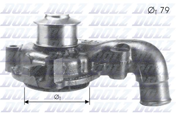 Помпа водяна FORD ESCORT 1.8TD 8/1995- DOLZ (F155) Dolz фото 2