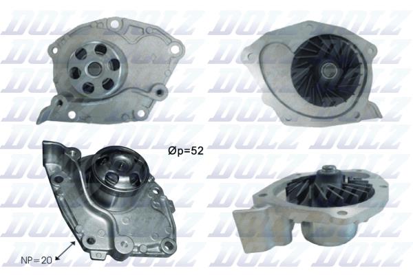 Помпа водяна NISSAN PRIMERA 1.9DCI 1/2003- DOLZ (R232) Dolz фото 2