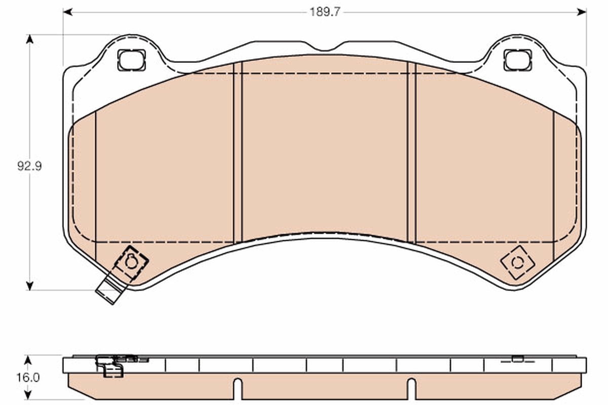 Колодки гальмівні дискові JEEP GRAND CHEROKEE IV (WK, WK2) 3.6 2010.06-TRW (GDB4450) TRW фото 2