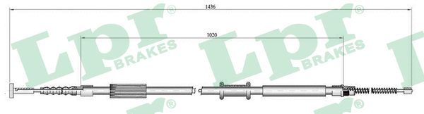 Трос ручного гальма ALFA ROMEO 145 (930)146 (930) LPR (C0015B) LPR фото 2