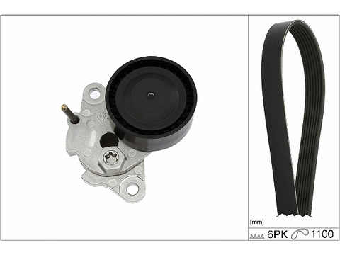 Комплект ремня генератора Audi A4/A5/A6 1.8/2.0 TFSI 08-18, (6PK1100) фото 9