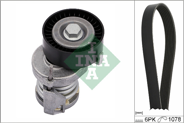 Комплект ремня генератора Audi A2/Seat Ibiza/Skoda Fabia/VW Golf/Polo 1.4/1.6/1.6FSI 97- (6PK 1078) фото 11