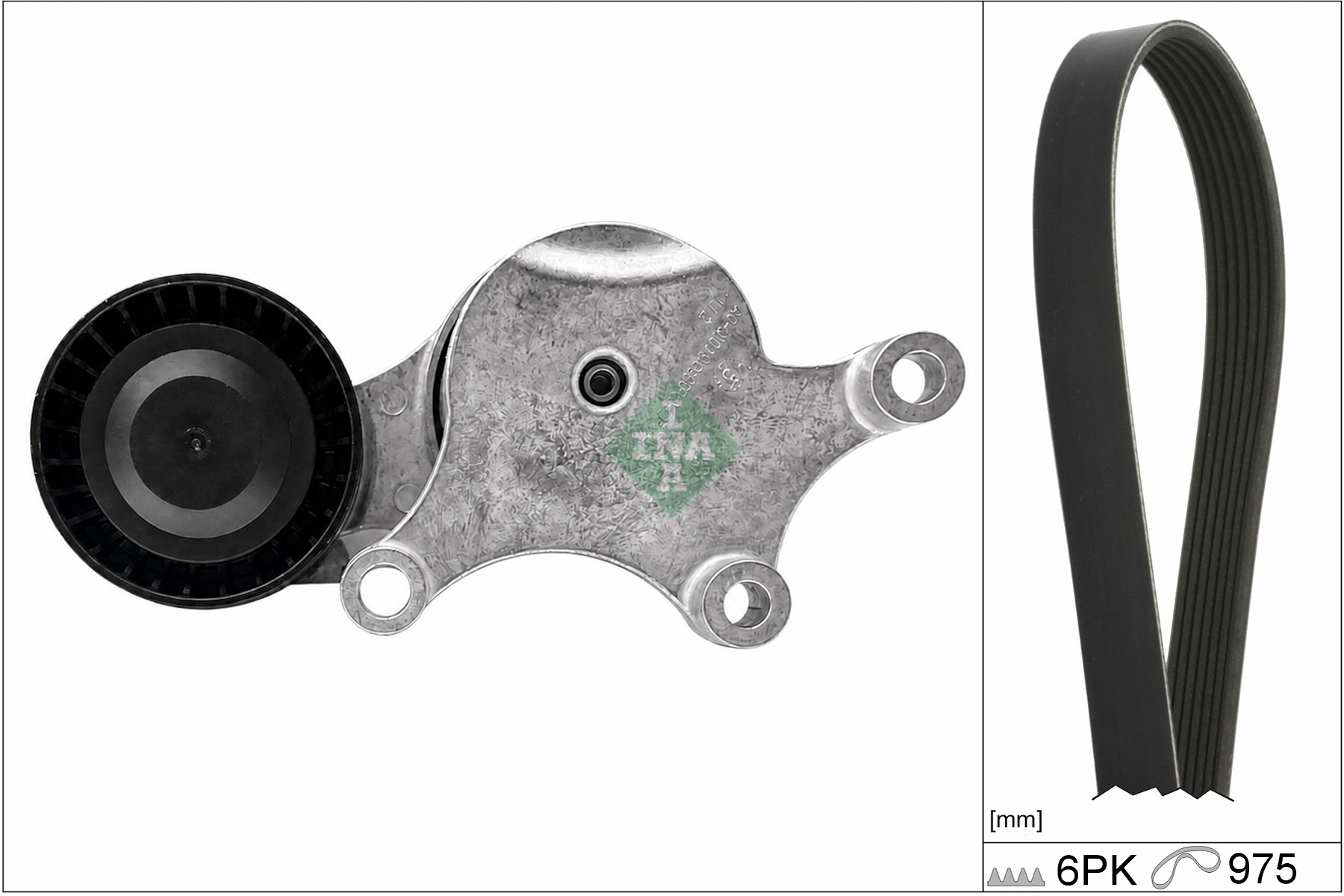 Комплект ремня генератора Citroen Berlingo/Peugeot Partner 1.6 HDi 08- (6PK 975) фото 9