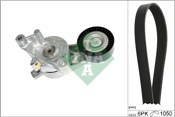 Комплект ремня генератора VW Caddy III 1.9 TDI/2.0 SDI 04-10 (6PK 1050) фото 12
