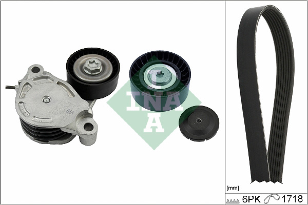 Комплект ремня генератора BMW X1 (F48) 15- B38 A15 (6PK1718) фото 12