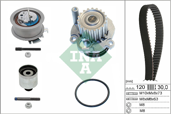 Комплект ГРМ + помпа VW Caddy III 07-10-/Golf IV/V 00-11/Passat 1.9T/2.0 TDI 00-09 фото 12