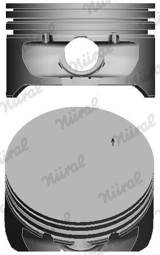 Поршень OPEL 79.5 1.6 16V Z16XE/Z16SE NURAL (87-125607-00) Nural фото 2