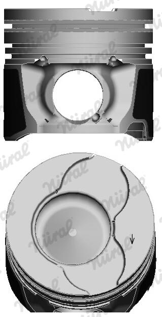Поршень PSA/FORD 74.2 DV4TD(8HX)/F6JA/DV4C(8HR) NURAL (87-135307-00) Nural фото 2