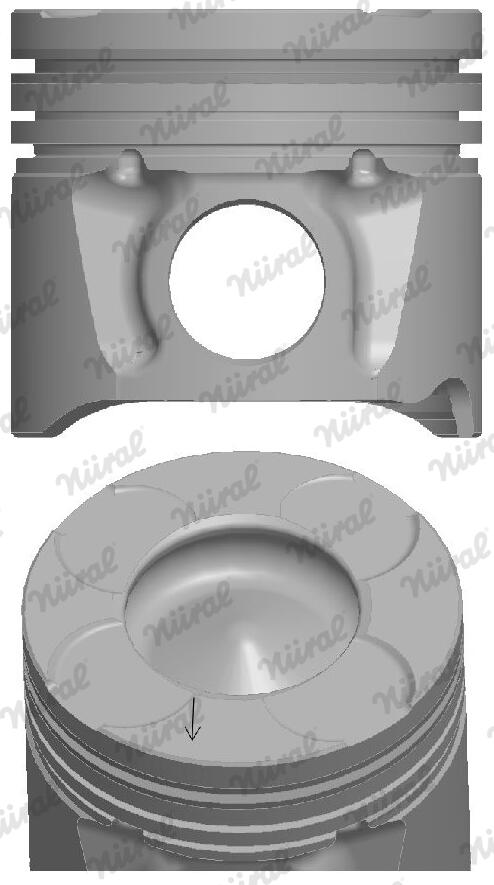Поршень FIAT/OPEL 70.0 188A9/199A2/Z13DT EURO 4 TRAPEZ PIN 23X56 NURAL (87-137606-00) Nural фото 2