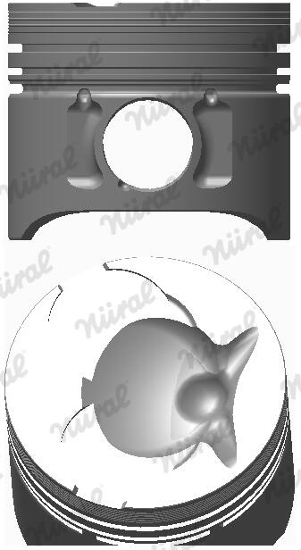 Поршень MB 89.5 2.3TD/2.9TD/3.5TD OM601/OM602/OM603 PIN 28X70 NURAL (87-743107-40) Nural фото 2