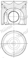 Поршні двигуна NU 87-420900-50 для MERCEDES-BENZ ACTROS MP2 / MP3 3341 AK