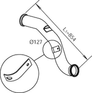 Труби DI 21285 для DAF 85 CF FAT 85 CF 430