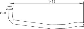 Труби DI 47162 для MAN L 2000 10.145 LC,10.145 LLC, LRC, LLRC (LE140C)