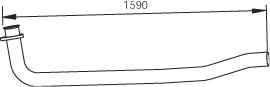 Труби DI 47165 для MAN M 2000 L 18.263, 18.264, LAC, LARC