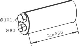 Глушники DI 47308 для MAN M 2000 M 18.264 MC, MLC, MLLC, MRC, MLRC, MLLRC