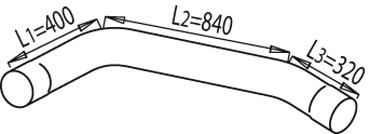 Труби DI 49161 для MAN F 90 26.372 FNLS,26.372 FVLS