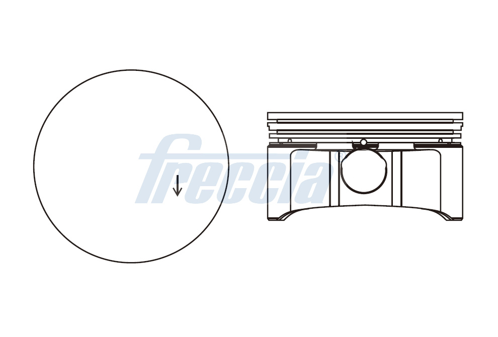 Поршень OPEL B. 81- +50 FRECCIA (FP23-106450) Freccia фото 2
