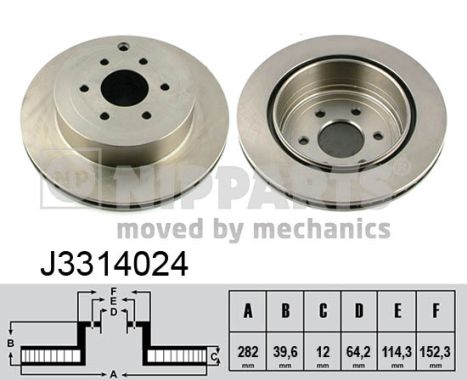 Диск гальмівний HONDA S2000 (AP) 2.0 1999.03- NIPPARTS (J3314024) Nipparts фото 2