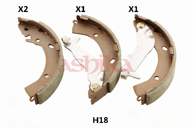 Колодки гальмівні барабанні (комплект 4 шт) HYUNDAI GETZ (TB) 1.4 2001.06-2011.01 ASHIKA (55-0H-H18) ASHIKA фото 2