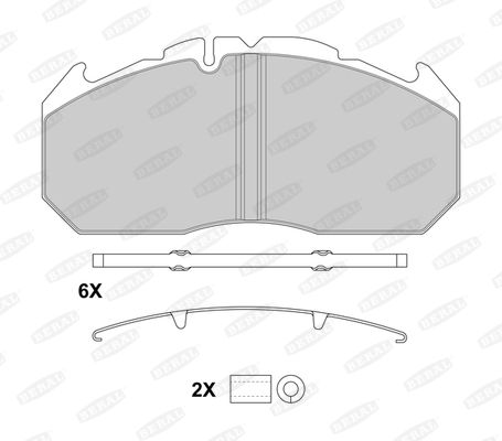 Гальмівні колодки FE 2903028004145674 для VOLVO NL NL 202, NL 222, NL 223