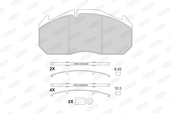 Гальмівні колодки FE 2905330004145504 для SETRA Series 300 S321UL