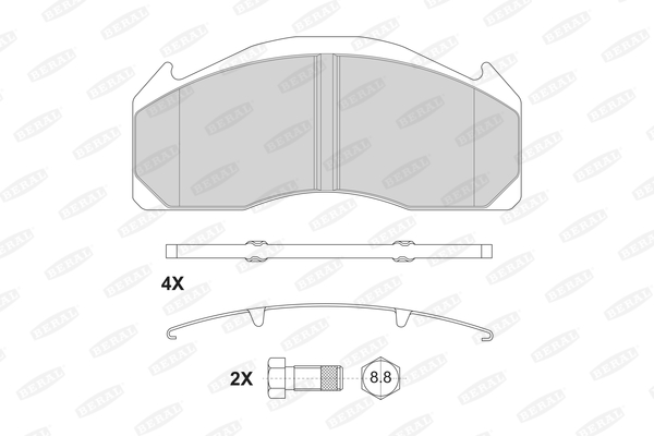 Гальмівні колодки FE 2912529004145624 для VOLVO FL FL 250-18