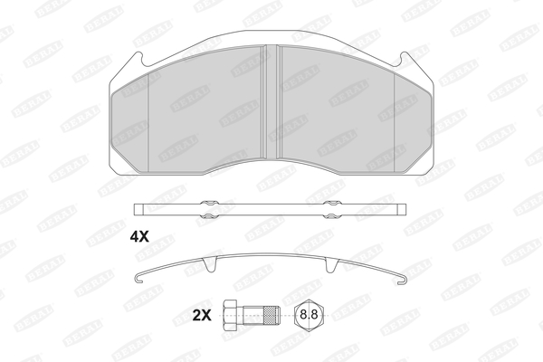 Гальмівні колодки FE 2912529004145674 для VOLVO FL FL 250-18