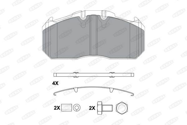 Гальмівні колодки FE 2913130004145674 для VOLVO NL NL 202, NL 222, NL 223