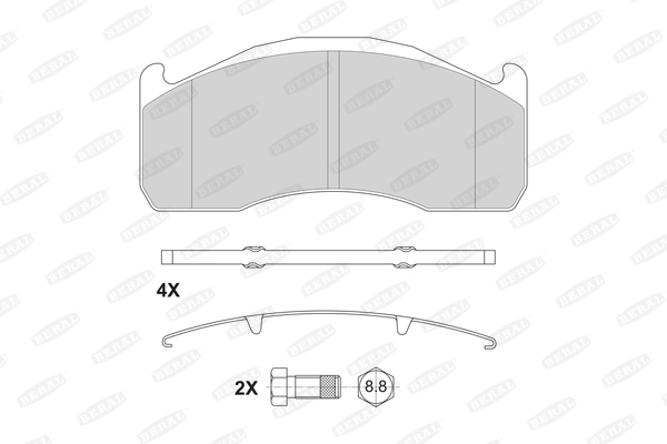 Гальмівні колодки FE 2915129004145504 для VOLVO FH 12 FH 12/500