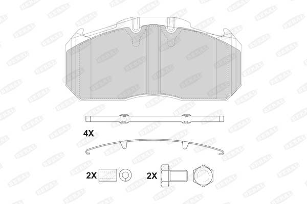 Гальмівні колодки FE 2915630004145674 для VOLVO NL NL 202, NL 222, NL 223