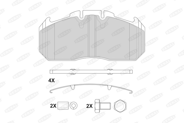 Гальмівні колодки FE 2915630004145684 для VOLVO NL NL 202, NL 222, NL 223