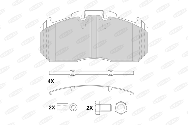 Гальмівні колодки FE 2915630004145724 для VOLVO NL NL 202, NL 222, NL 223
