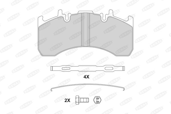 Гальмівні колодки FE 2917729004145724 для VOLVO FH 16 FH 16/660