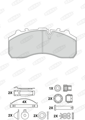 Гальмівні колодки FE 2917930004145504 для MERCEDES-BENZ ACTROS MP2 / MP3 3344