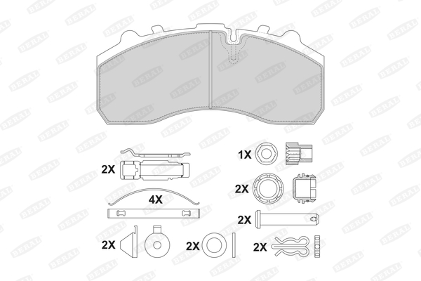 Гальмівні колодки FE 2917930004145764 для DAF 85 CF FAD 85 CF 340