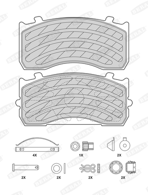 Гальмівні колодки FE 2918327004145503 для MERCEDES-BENZ ANTOS 2430 LS