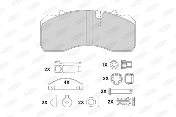 Гальмівні колодки KN K000464 для MERCEDES-BENZ ATEGO 2 1522 K