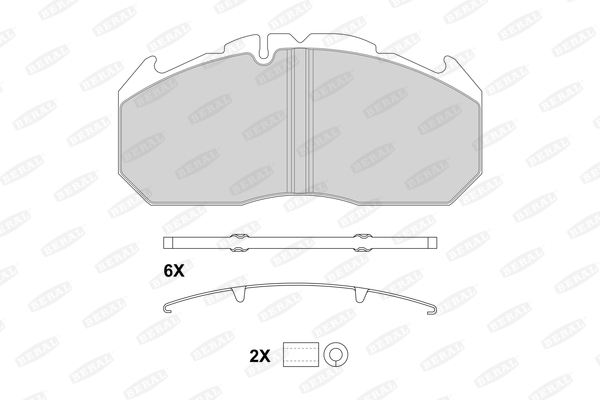 Гальмівні колодки FE 2921028004145684 для VOLVO NL NL 202, NL 222, NL 223