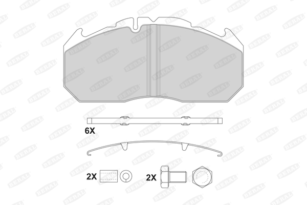 Гальмівні колодки FE 2921028004145724 для RENAULT TRUCKS Iliade FRH, GTX, GTXE, RTX, TX