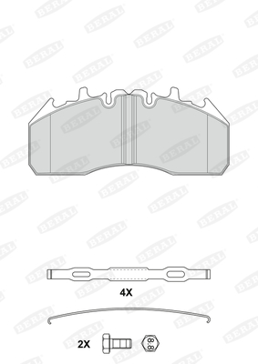 Гальмівні колодки FE 2921829004145724 для VOLVO FM FM 450