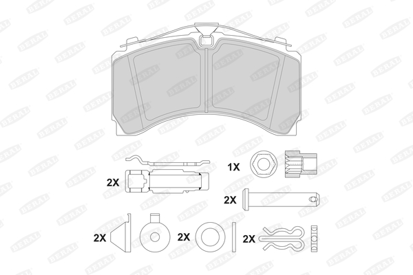 Гальмівні колодки FE 2924635004171213 для MERCEDES-BENZ ANTOS 2430 LS