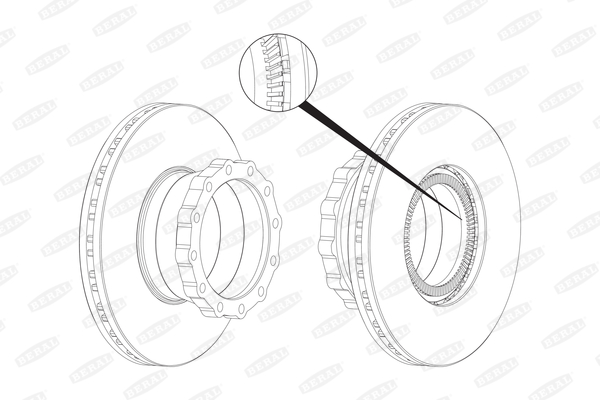 Гальмівні диски FE FCR148A для MAN L 2000 9.153 LLS
