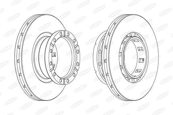 Гальмівні диски FE FCR318A для IRISBUS DOMINO HD, HDH