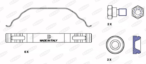 Ремкомплекти гальма FE UAC173 для MAN L 2000 10.145 LC,10.145 LLC, LRC, LLRC (LE140C)